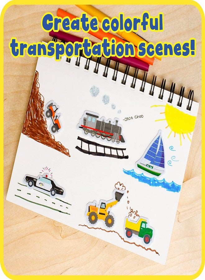 Ready 2 Learn Foam Stickers - Transport - Pack of 168 - Self-Adhesive Stickers for Kids - 3D Puffy Transport Stickers for Laptops, Party Favors and Crafts - Image 5